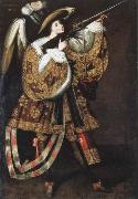 MASTER of the Catholic Kings angel with a harquebus oil painting